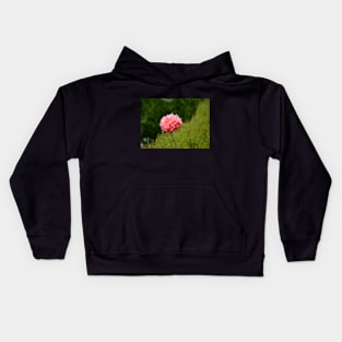 Pink Powder Puff Flower Kids Hoodie